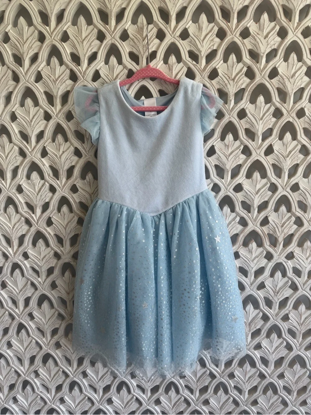 Blue Velvet Fairy Tale Dress | Sparkly Tulle & Flutter Sleeves, size 6